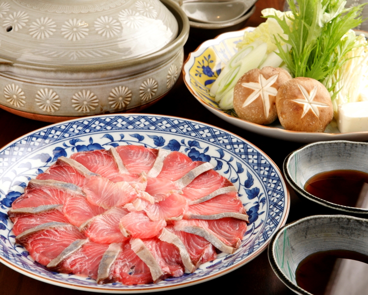 ▼「永温熟成」天然鰤しゃぶ会席